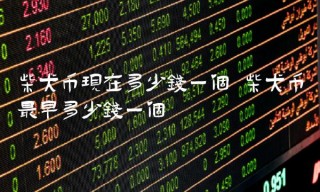 柴犬币现在多少钱一个 柴犬币最早多少钱一个